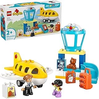 DUPLO Town First Time at The Airport Building Toy - Learning Play Set for Boys & Girls Ages 1.5+ - Little Ones Use Building Blocks to Explore Emotions - Toddler Gift Idea for Birthdays - 10443 LEGO Set #10443 Discount Deal - Save 20.0% OFF MSRP